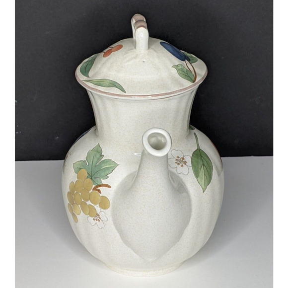 Mikasa Country Classics FRUIT PANORAMA Tall Coffee Pot 6 Cup DC014 EUC - Picture 12 of 16